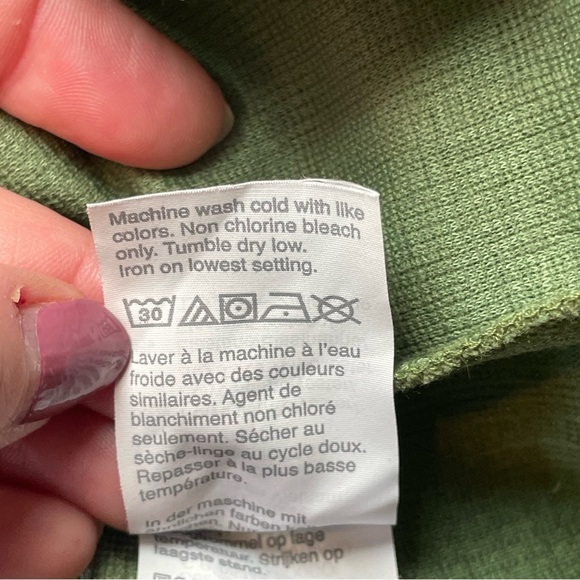 J Crew Textured Button Down Cropped Shirt Green Small Tie Bottom Front Casual - Picture 8 of 10